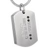 SHEIL Pet Memorial Jewelry 316L Stainless Steel Animal Paw Print Dog Tag Cremation Urn Ashes Holder Keepsake Pendant Jewellery view 1