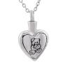 SHEIL Bear in My Heart Stainless Steel Memorial Urn Necklace Loss of Pet Casket Keepsake Jewelry for Cremation Ashes-Engravable view 1