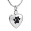 SHEIL Paw in My Heart Stainless Steel Cremation Pendants Necklace Hold Dog/Cat Ashes Casket Keepsake for Pet Memorial Jewelry view 1