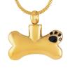 SHEIL Paw Print Bone Shape Dog Pet Memorial Jewelry Urn Pendant Necklace for Ash Cremation Jewelry Keepsake view 1