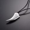 SHEIL High Polsihed Ivory Stainless Steel Funeral Jewelry Loss of Pet Cremation Urn Jewelry Ashes Holder Necklace - Engravable view 3