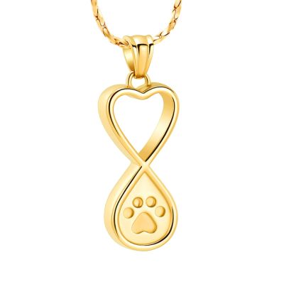 SHEIL Pet Memorial Pendant Stainless Steel Infinity Heart Cremation Jewelry for Ashes of Dog/Cat - Memorial Ash Keepsake