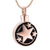 SHEIL Star & Round Shape Stainless Steel Cremation Locket Jewelry Hold Pet/Human Casket Ashes Memorial Urn Necklace Pendant view 1