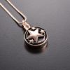 SHEIL Star & Round Shape Stainless Steel Cremation Locket Jewelry Hold Pet/Human Casket Ashes Memorial Urn Necklace Pendant view 2