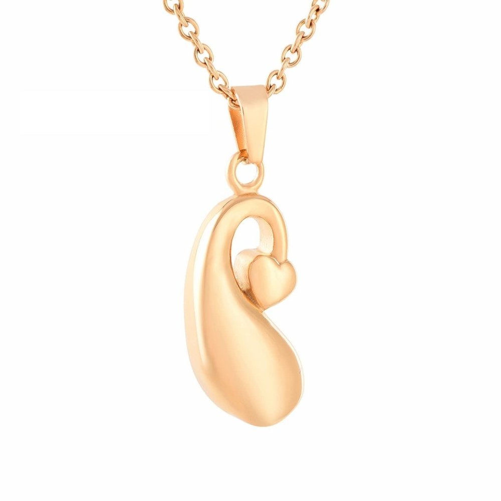 SHEIL Stainless Steel Teardrop Heart Cremation Urn Necklace for Ashes Memorial Jewellery for Women - Memorial Ash Keepsake