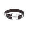 SHEIL Anchor Cremation Bracelet for Ashes Leather Urn Bangle for Loved Ones Ashes Holder Keepsake Cremation Jewelry,20cm view 1