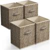 Sorbus Foldable Storage Bins - 11 Inch Sturdy Collapsible Fabric Storage Cubes with Handle - 4 Baskets for Organizing Clothes & Toys - Organization & Storage Baskets for Shelves, Pantry, Closet, Cubby view 1