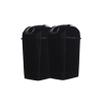 Superio Mini Desktop Trash Can with Swing Top Lid Portable Plastic Garbage Can for Countertop, Desktop, Make up Vanity, Bathroom, Car, Under Sink, Dorm Compact Waste Bin 5 L 1.25 Gal (2, Black) view 1