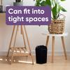 Superio Mini Desktop Trash Can with Swing Top Lid Portable Plastic Garbage Can for Countertop, Desktop, Make up Vanity, Bathroom, Car, Under Sink, Dorm Compact Waste Bin 5 L 1.25 Gal (2, Black) view 3
