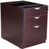 Boss Office L-Shape Desk with Pedestal in Mocha view 4