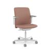 Humanscale Path Home Office Task Chair, Adjustable Duron Arms, Light Gray Frame, and Terracotta Formsense Eco Knit Fabric with Hard Floor Casters view 1