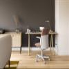 Humanscale Path Home Office Task Chair, Adjustable Duron Arms, Light Gray Frame, and Terracotta Formsense Eco Knit Fabric with Hard Floor Casters view 2