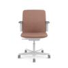 Humanscale Path Home Office Task Chair, Adjustable Duron Arms, Light Gray Frame, and Terracotta Formsense Eco Knit Fabric with Hard Floor Casters view 4