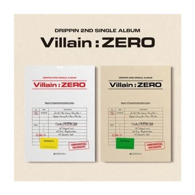 DRIPPIN Villain : ZERO 2nd Single Album 2 Version SET CD+PhotoBook+1p PhotoCard+1ea Sticker+1ea Bookmark+Tracking Sealed
