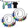 2 Pack Portable Clothesline with 12 Clothespins, Windproof Travel Clothesline Stretchy Retractable Elastic Laundry Clothes Line for Backyard, Vacation Hotel, Balcony Clothes Drying Line view 1