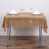 1 Pcs 54x54 Gold Sequin Square Tablecloth Sparkly Light Gray Party Catering Linens view 2