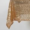 1 Pcs 54x54 Gold Sequin Square Tablecloth Sparkly Light Gray Party Catering Linens view 3