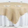 1 Pcs Natural Burlap 90x90 Table Overlay Rustic Wedding Party Catering Decoration view 1