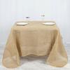 1 Pcs Natural Burlap 90x90 Table Overlay Rustic Wedding Party Catering Decoration view 2