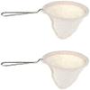 2Pcs Reusable Coffee Sock Filter Cloth Strainer Stainless Steel Handle Cloth Tea Strainer Filter for Home Office Handmade Colador De Cafe Use4-inchi view 1
