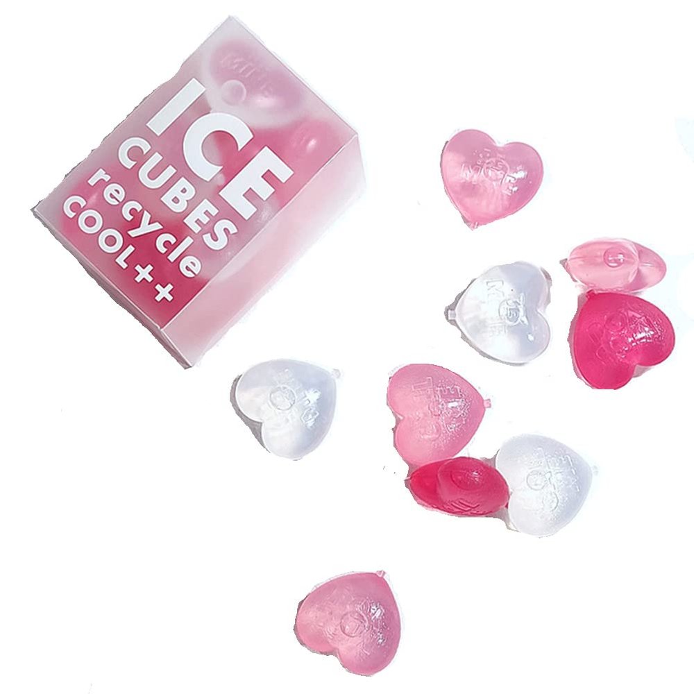 4CM Love Ice Maker Pink Heart-shaped Ice Cube Molds Lattice Valentine's Day Surprise Gift 15 Pieces Per Box (pink (15 pieces))