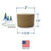 2-Inch American White Oak Wood Bourbon Wine Barrel Cask Keg Bung Plug - Great for Home Brewers, Distillers, Wine Enthusiasts (5-Pack) view 4