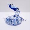 DECRZPB Handmade Crystal Glass Blue Snake Coloured Glaze Figurine Animal Blown Glass Living Room Paperweights Birthday Gift Table Ornaments Home Decor view 1