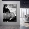 100% Handmade Gray abstract simple White landscape artwork modern oil painting for office living room as a gift 40" x 40" view 4