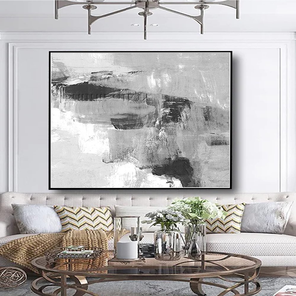 100% Hand Painted Modern Abstract Oil Painting Heavily Texture On Canvas Wall Art Picture Living Room Bedroom Decor Frameless 50x50 inch