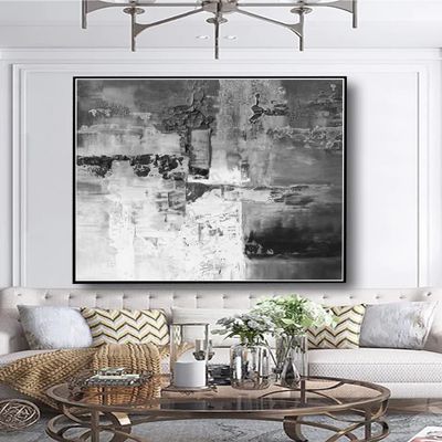 100% Hand Painted Modern Abstract Oil Painting Heavily Texture On Canvas Wall Art Picture Living Room Bedroom Decor Frameless 40" x 40"