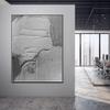 100% Hand Painted Black And White Art Big Size Modern Abstract Ocean sea thick knife landscape artwork oil painting Canvas For Living Room Decor 60x60 inches view 4