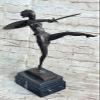 EUROPEAN BRONZE Bronze Art Deco Amazon Signed ZACH Statue Female Warrior HOT CAST Sculpture Nude Handmade Deal Gift Art Nouveau view 2
