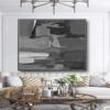 100% Hand Painted Black And White Large Knife Oil Painting Abstract On Canvas Modern Home Decor For Living Room 60x60 inches view 1