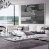 100% Hand Painted Black And White Large Knife Oil Painting Abstract On Canvas Modern Home Decor For Living Room 60x60 inches view 3