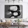 100% Handmade Gray Abstract Thick Textured Oil Painting On Canvas Living Room Modern Home Decoration Mural Bedroom Wall Art 72" x 72" view 1