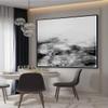 100% Hand Painted Black And White Large Knife Oil Painting Abstract On Canvas Modern Home Decor For Living Room 72x72 inch view 2