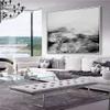 100% Hand Painted Black And White Large Knife Oil Painting Abstract On Canvas Modern Home Decor For Living Room 72x72 inch view 3