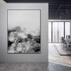100% Hand Painted Black And White Large Knife Oil Painting Abstract On Canvas Modern Home Decor For Living Room 72x72 inch view 4