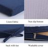 18x18 Inch Chair Pads for Dining Chairs 2 Pack with Ties Non Slip Washable Seat Cushion with Zipper Indoor Round Back Chair Cushions for Kitchen, Navy Blue view 3