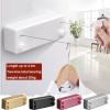 Collapsible Clothes Drying Rack Clothes Line Dryer Bathroom Accessories Drying Rack White/Black/Gold/Silver Clothesline Rack Laundry Dryer Double Layer Foldable Laundry Drying Rack ( Color : Black ) view 2