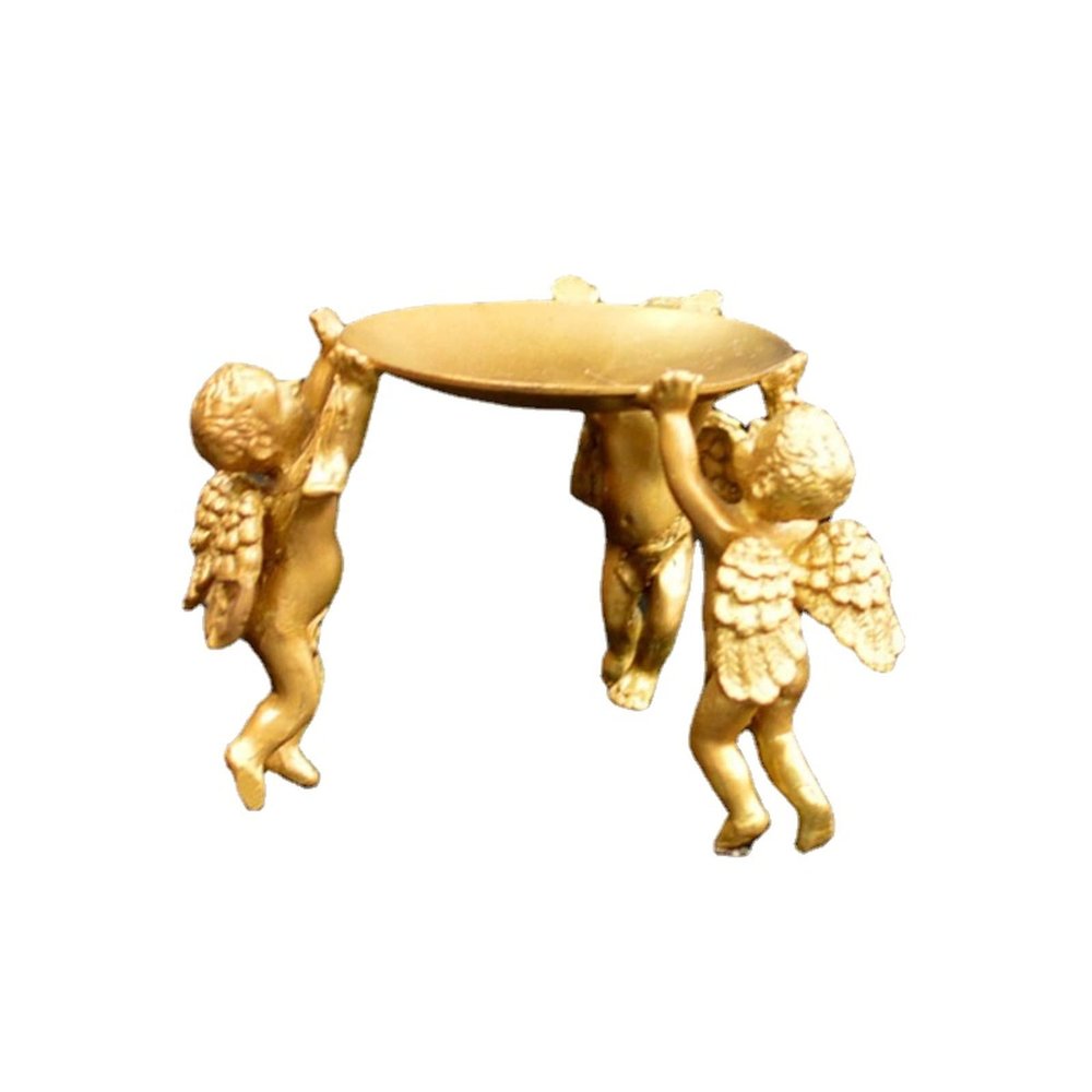 Brass Angel Statue Candle Holder Ornament Home Decorations, Living Room Desktop Angel Statue Candelabra Nordic Copper Crafts