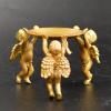 Brass Angel Statue Candle Holder Ornament Home Decorations, Living Room Desktop Angel Statue Candelabra Nordic Copper Crafts view 2