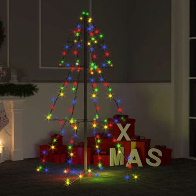 FAMIROSA Christmas Cone Tree Colorful with 160 LEDs for Indoor and Outdoor Christmas Decoration 30.7"x47.2"