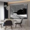 Abstract Black And White Thick Texture Canvas Wall Art Hand Painted Oil Painting Wall Decor Acrylic Canvas Craft For Home Decor 36" x 36" view 2
