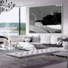 Abstract Black And White Thick Texture Canvas Wall Art Hand Painted Oil Painting Wall Decor Acrylic Canvas Craft For Home Decor 36" x 36" view 3