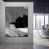 Abstract Black And White Thick Texture Canvas Wall Art Hand Painted Oil Painting Wall Decor Acrylic Canvas Craft For Home Decor 36" x 36" view 4