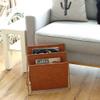 Modern PU Leather Magazine Holder Living Room Metal Newspaper Rack Sofa-Side Newspaper Stand Bedroom Magazine Rack Office Book and Newspaper Storage Rack (Color : Brown, Size : 33 * 25 * 18CM) view 4