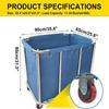11.35 Bushel Industrial Rolling Laundry Cart,Commercial Laundry Basket Household,Large Heavy Duty Laundry hampers with Wheels,for Hotel/Laundry/School/Home,35.4''Lx25.6''WX31.5''H,400L view 2
