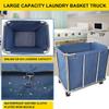 11.35 Bushel Industrial Rolling Laundry Cart,Commercial Laundry Basket Household,Large Heavy Duty Laundry hampers with Wheels,for Hotel/Laundry/School/Home,35.4''Lx25.6''WX31.5''H,400L view 4