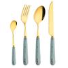 24 Piece Modern Silverware Set for 6,Stainless Steel Flatware Unique Cutlery Set Include Knife/Fork/Spoon/Coffee spoon Tableware Set for Home Kitchen Restaurant Hotel view 1